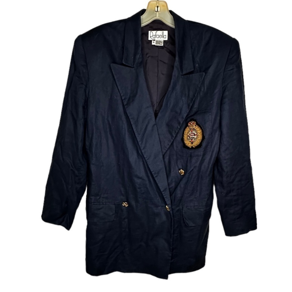 Vintage Rafaella‎ Navy Linen Blazer